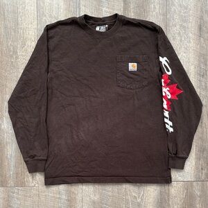 Carhartt Men's Dark Brown Long Sleeve Tee